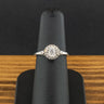 9ct White Gold 0.33ct Diamond Halo Ring Size L 2g