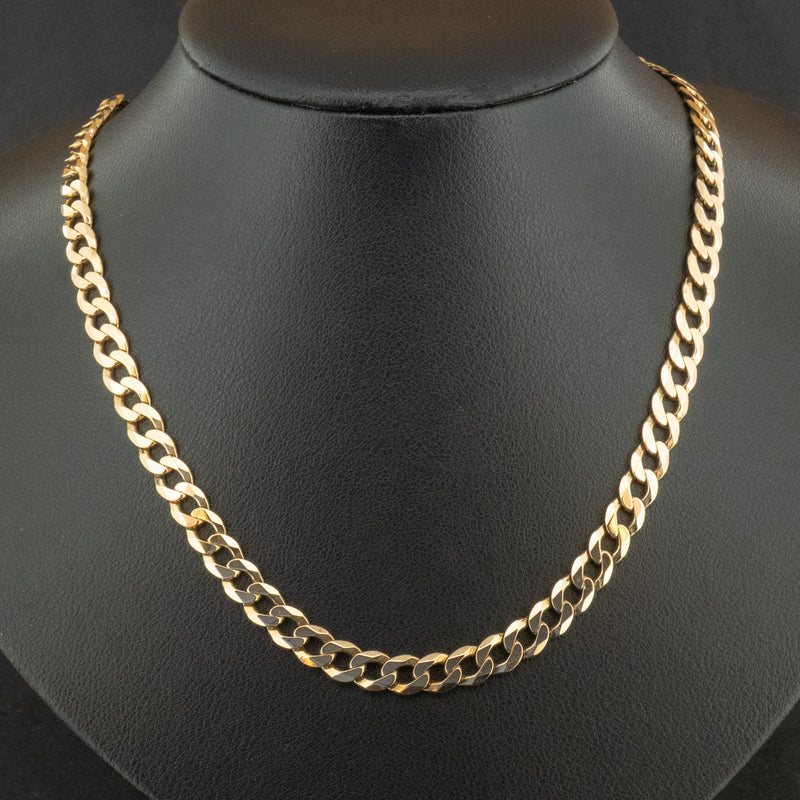 9ct Yellow Gold 21 Inch Curb Chain Necklace with Safety Chain 23.2g
