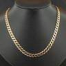 9ct Yellow Gold 21 Inch Curb Chain Necklace with Safety Chain 23.2g
