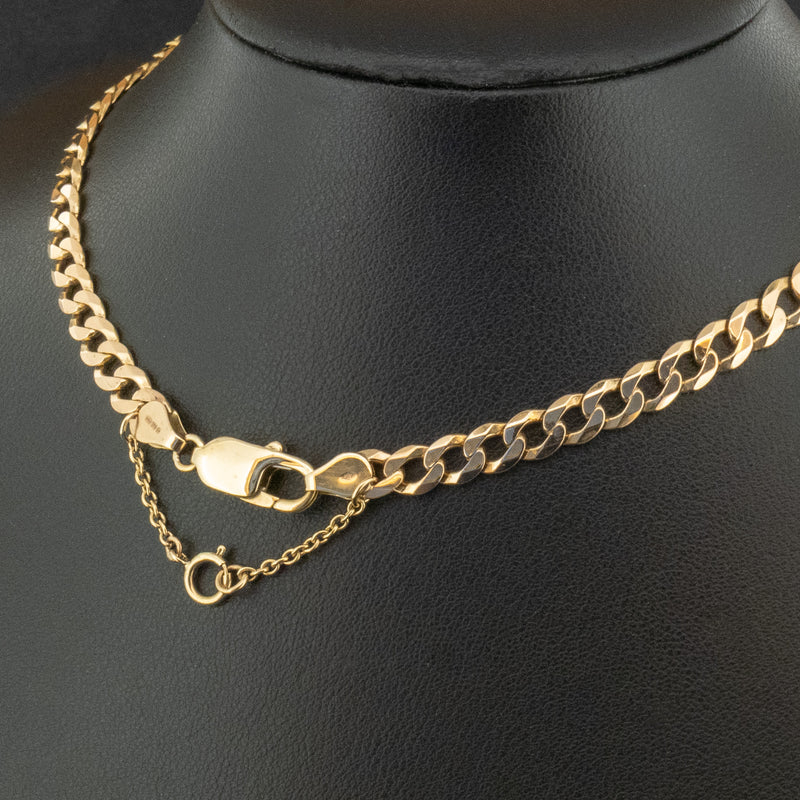 9ct Yellow Gold 21 Inch Curb Chain Necklace with Safety Chain 23.2g
