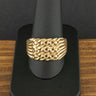9ct Yellow Gold Three Row Keeper Ring Size Z 9.2g