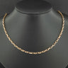 9ct Yellow Gold 25 Inch Filed Oval Belcher Chain Necklace 12.1g