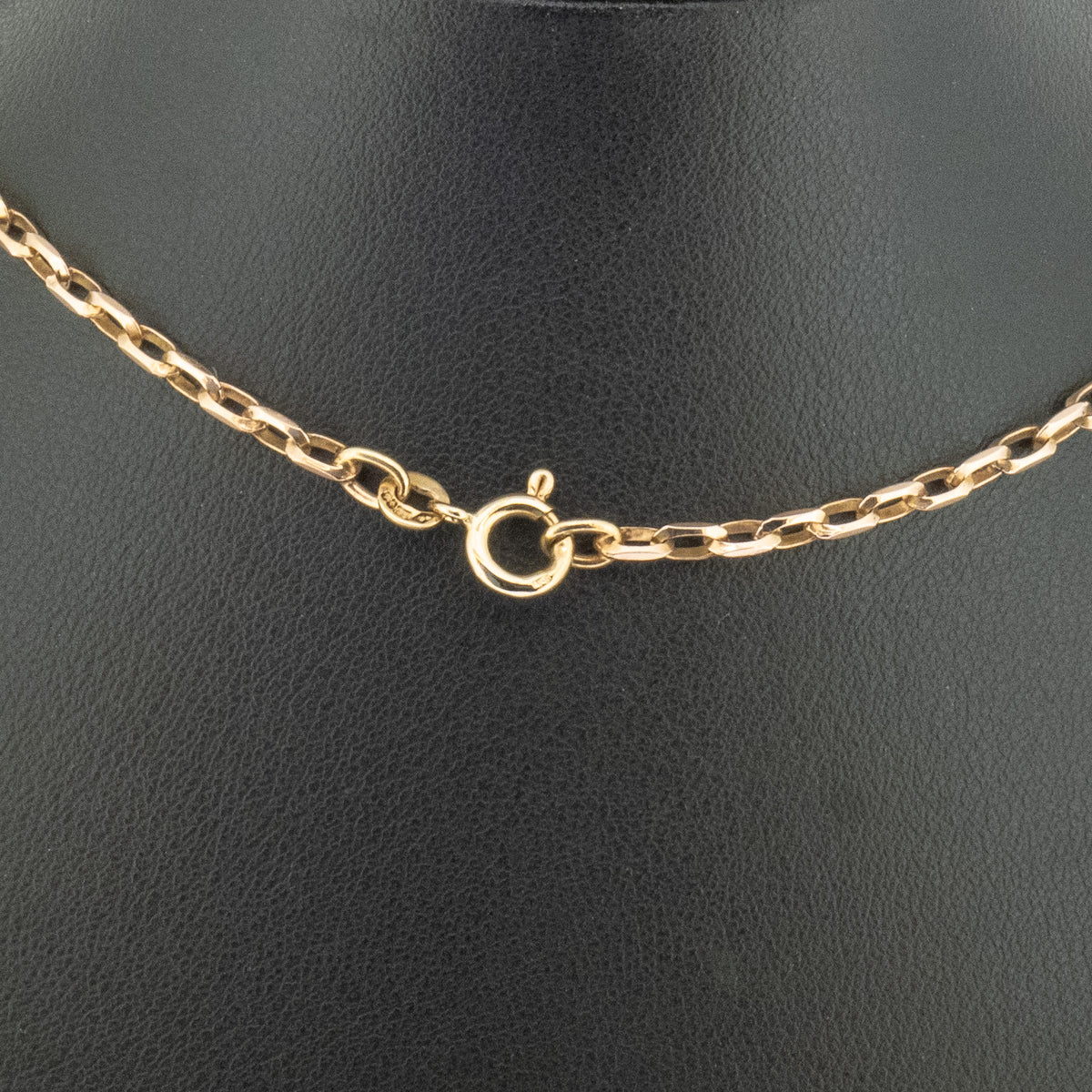9ct Yellow Gold 25 Inch Filed Oval Belcher Chain Necklace 12.1g