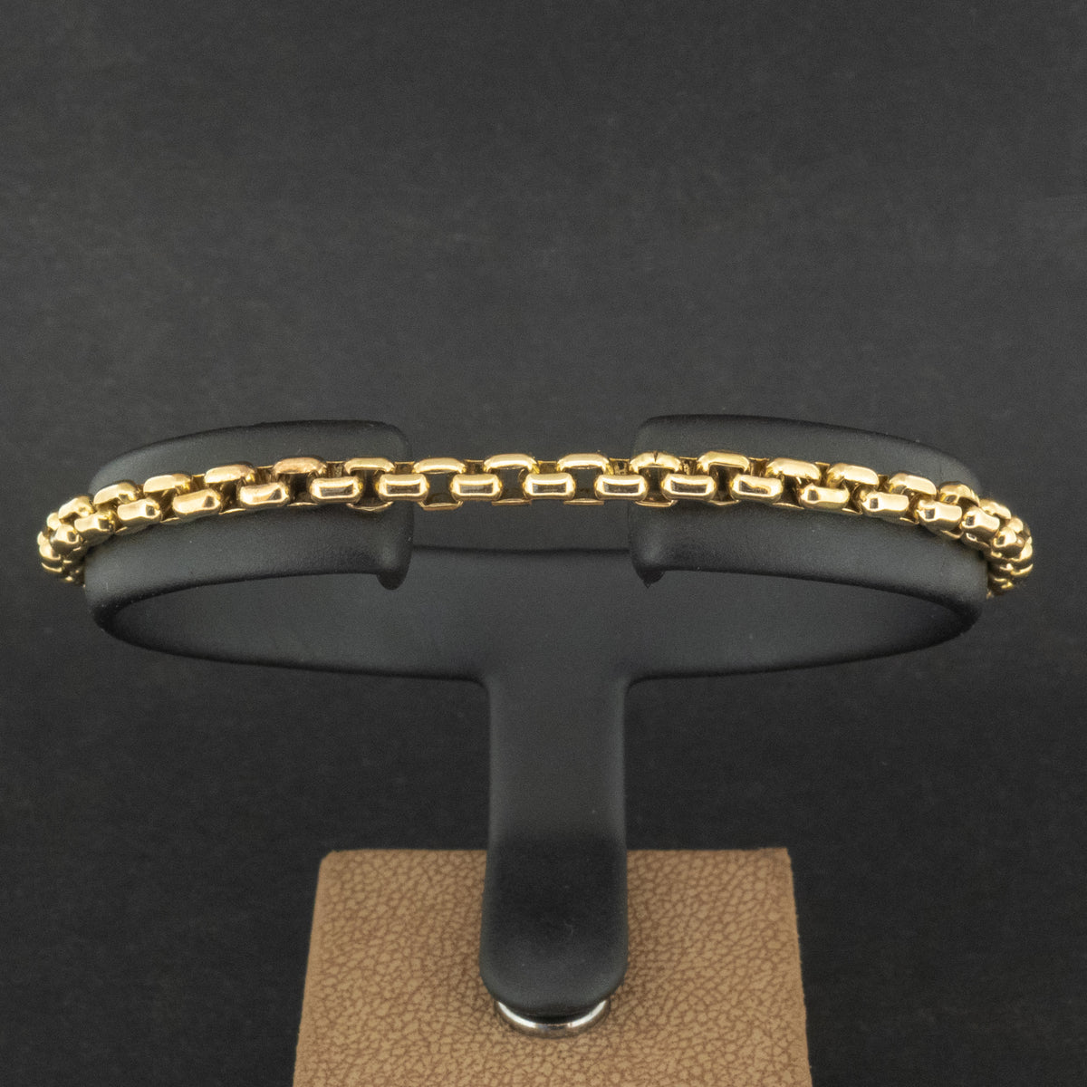 9ct Yellow Gold 8 Inch Brick Link Bracelet 12.6g