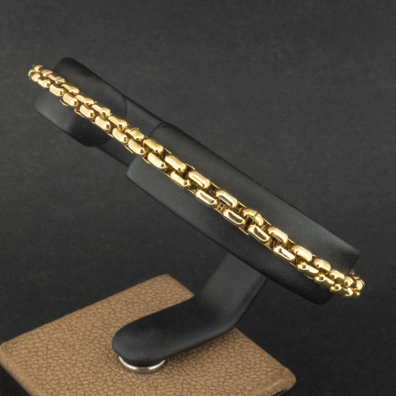 9ct Yellow Gold 8 Inch Brick Link Bracelet 12.6g