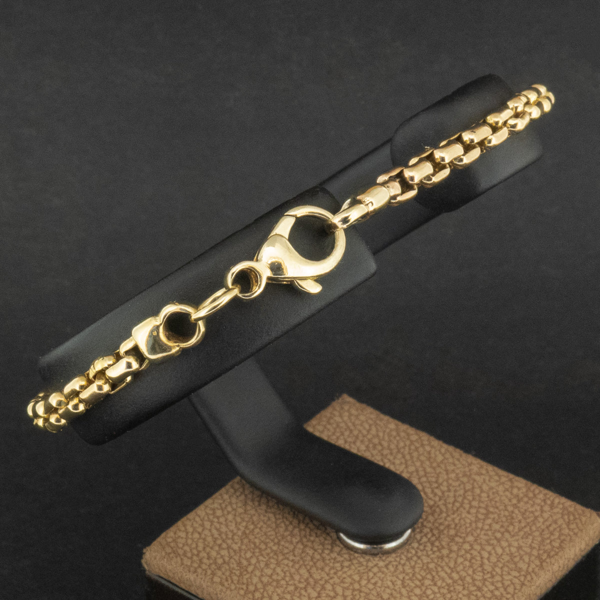9ct Yellow Gold 8 Inch Brick Link Bracelet 12.6g