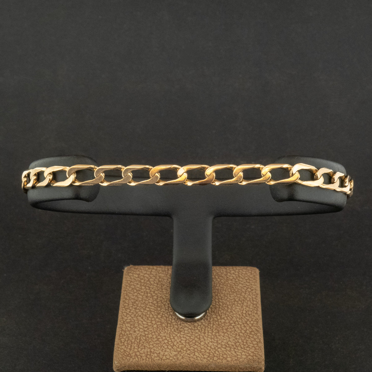 9ct Yellow Gold 9 Inch Curb Chain Bracelet 6.7g