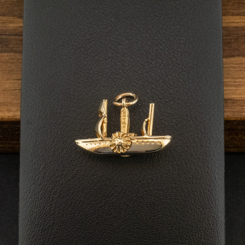 9ct Yellow Gold Boat Charm 3g