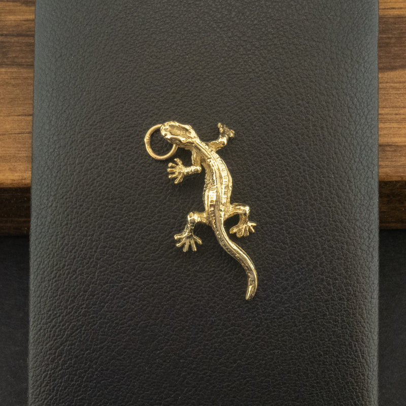 9ct Yellow Gold Lizard Charm 1.7g