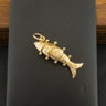 9ct Yellow Gold Articulated Fish Charm 2.8g