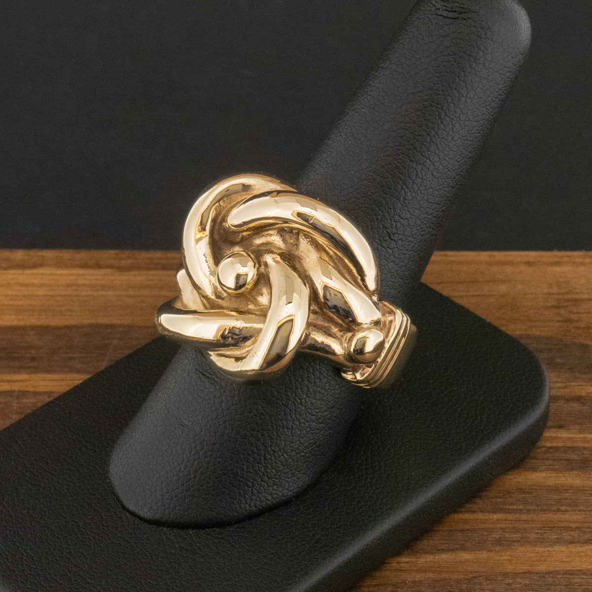9ct Yellow Gold Knot Ring Size R 27.8g