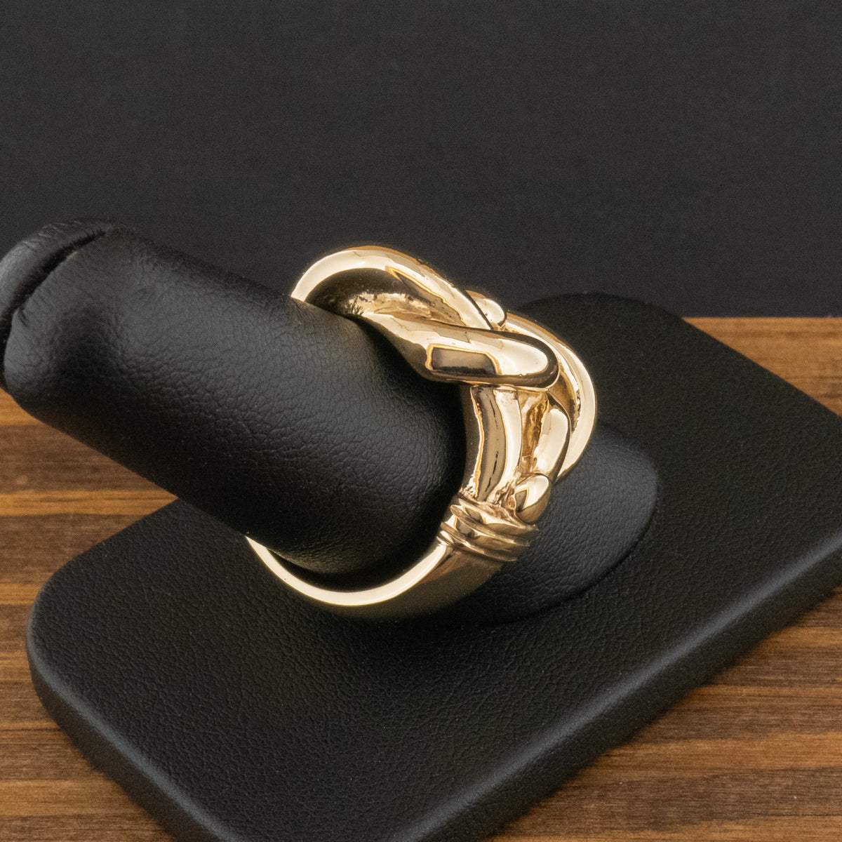 9ct Yellow Gold Knot Ring Size R 27.8g