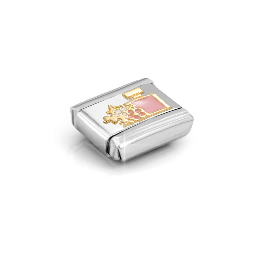 Nomination Perfume with Flower 18ct Gold and Stainless Steel Composable Charm