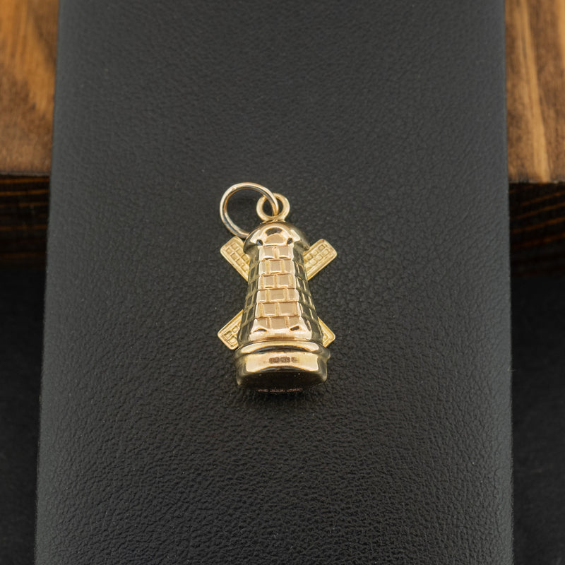9ct Yellow Gold Windmill Charm 1.3g