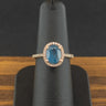 14ct Rose Gold Topaz and Diamond Ring Size L 1/2 3.2g