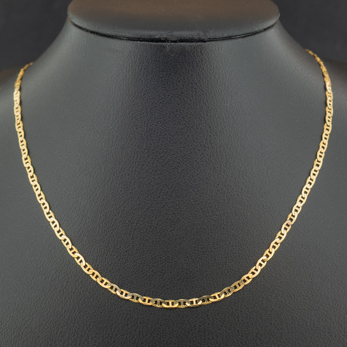 18ct Yellow Gold 18.5 Inch Mariners Chain Necklace 5.6g