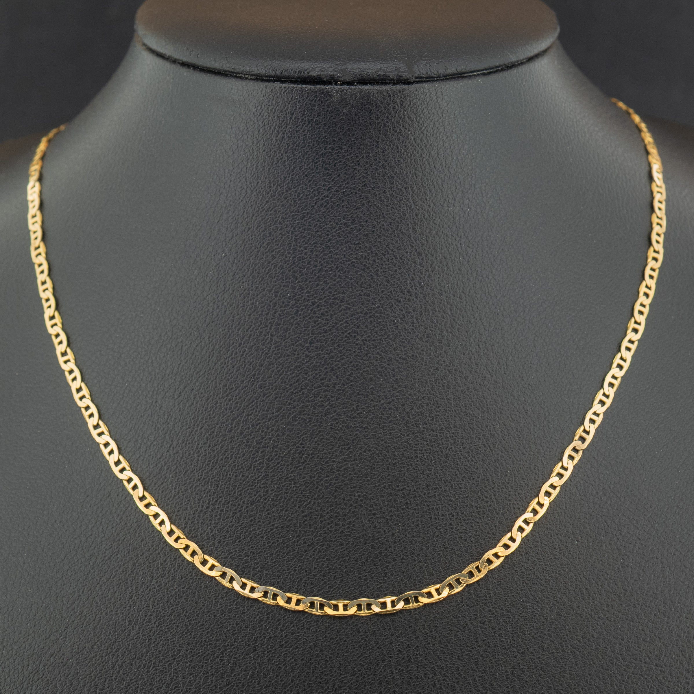 18ct Yellow Gold 18.5 Inch Mariners Chain Necklace 5.6g