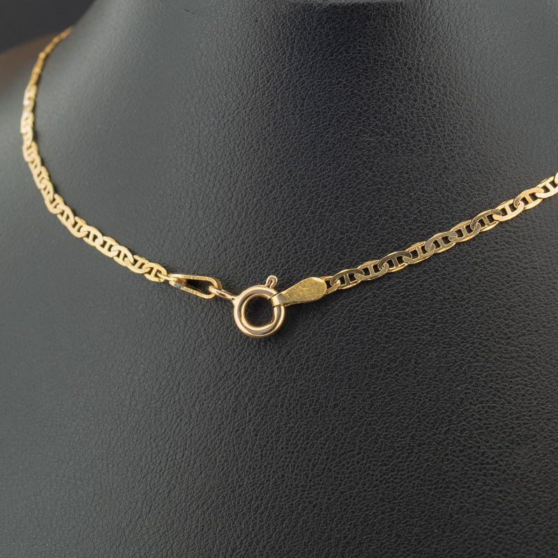 18ct Yellow Gold 18.5 Inch Mariners Chain Necklace 5.6g
