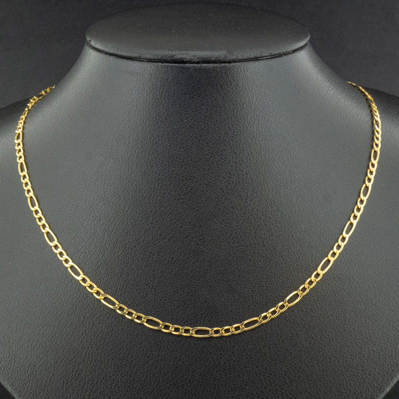 18ct Yellow Gold 20 Inch Figaro Chain 2.9g