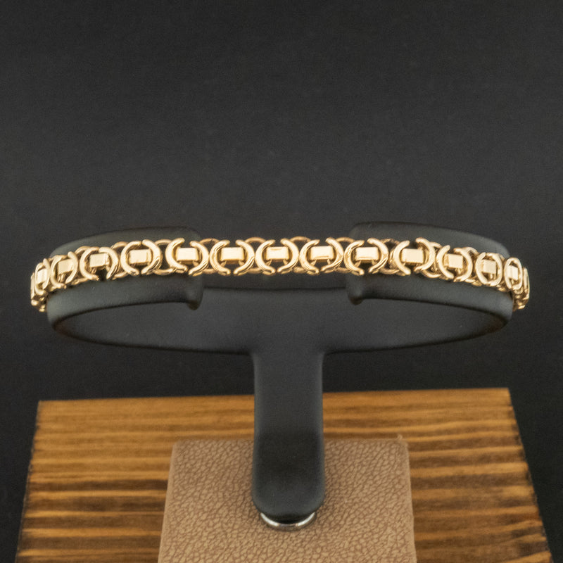 9ct Yellow Gold 8 Inch Byzantine Chain Bracelet 10.7g