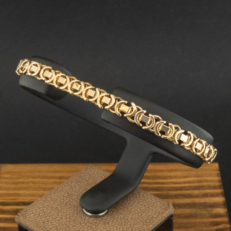 9ct Yellow Gold 8 Inch Byzantine Chain Bracelet 10.7g