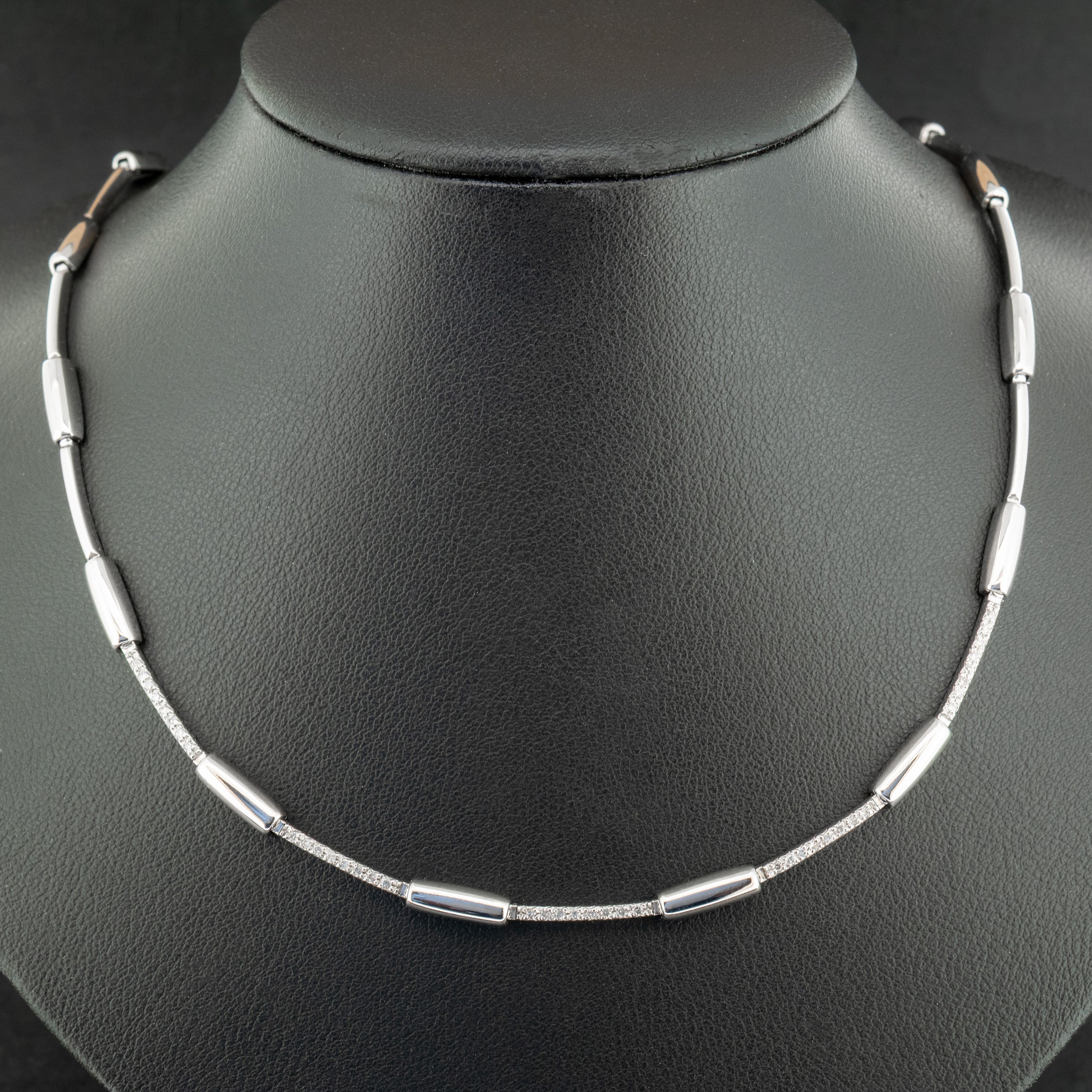 18ct White Gold 16 Inch Approx. 0.20ct Diamond Necklace 15g