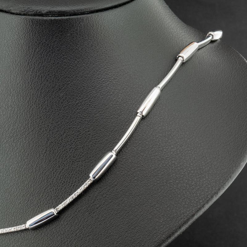18ct White Gold 16 Inch Approx. 0.20ct Diamond Necklace 15g