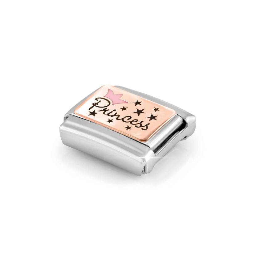 Nomination Princess Crown 9ct Gold and Stainless Steel Composable Charm