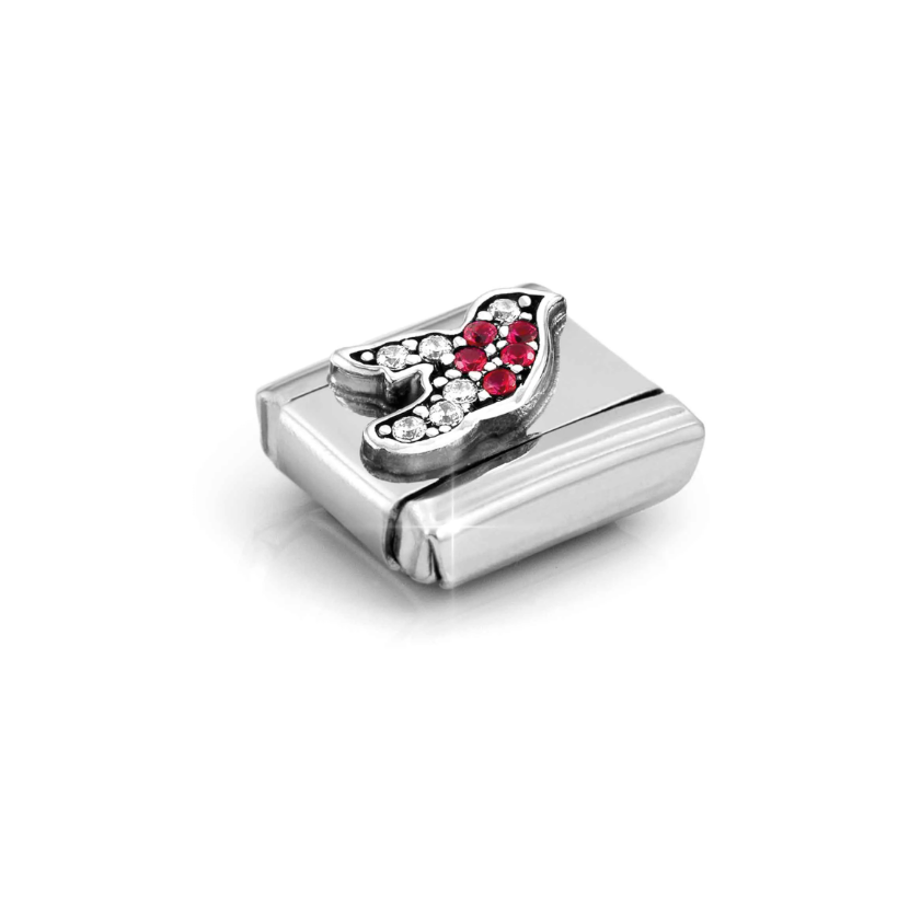 Nomination Robin with CZ Sterling Silver and Stainless Steel Composable Charm