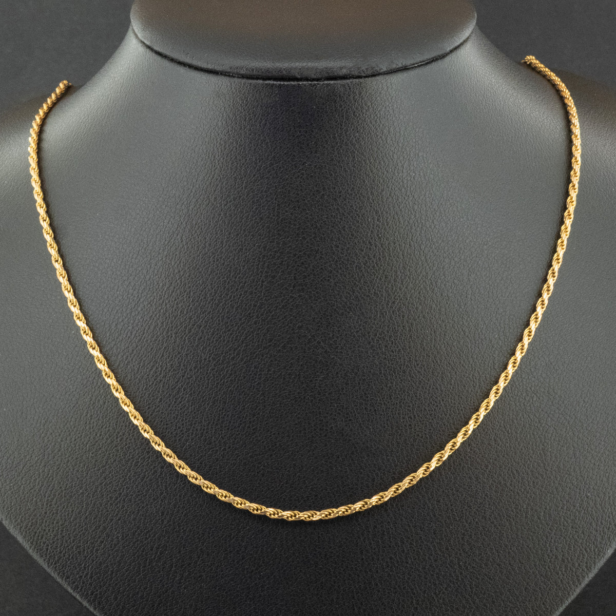 9ct Yellow Gold 18 Inch Rope Chain Necklace 5.4g