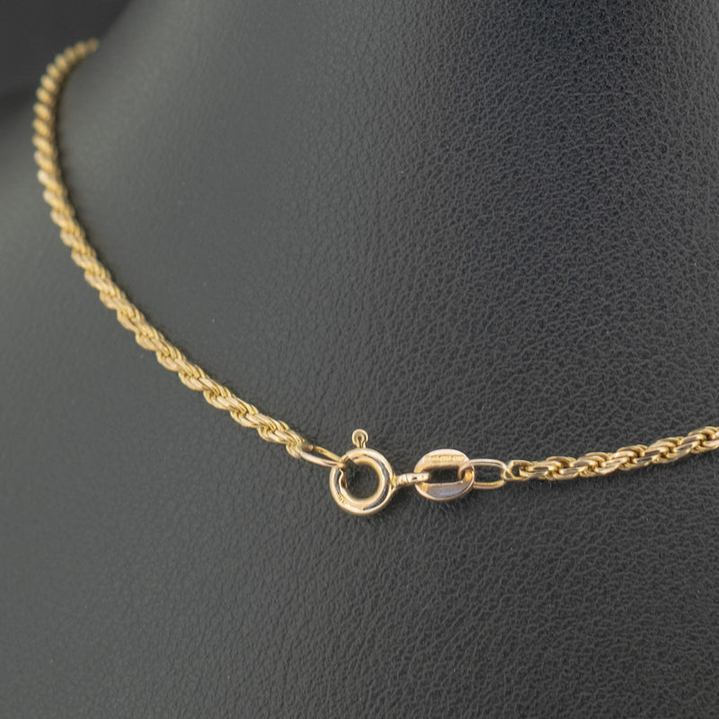 9ct Yellow Gold 18 Inch Rope Chain Necklace 5.4g