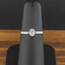 18ct White Gold 0.33ct Oval Cut Diamond Solitaire Ring 2.3g Size K