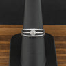 18ct White Gold 0.4ct Diamond Three Strand Ring 4g Size N 1/2
