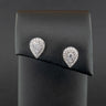 Platinum 1ct Diamond Cluster Stud Earrings 3.3g