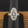 9ct Yellow Gold Diamond Cluster Ring Size Q 5.2g