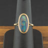 9ct Yellow Gold Opal Triplet Ring Size M 2.2g