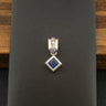 14ct White Gold Sapphire and  Diamond Pendant 2.5g