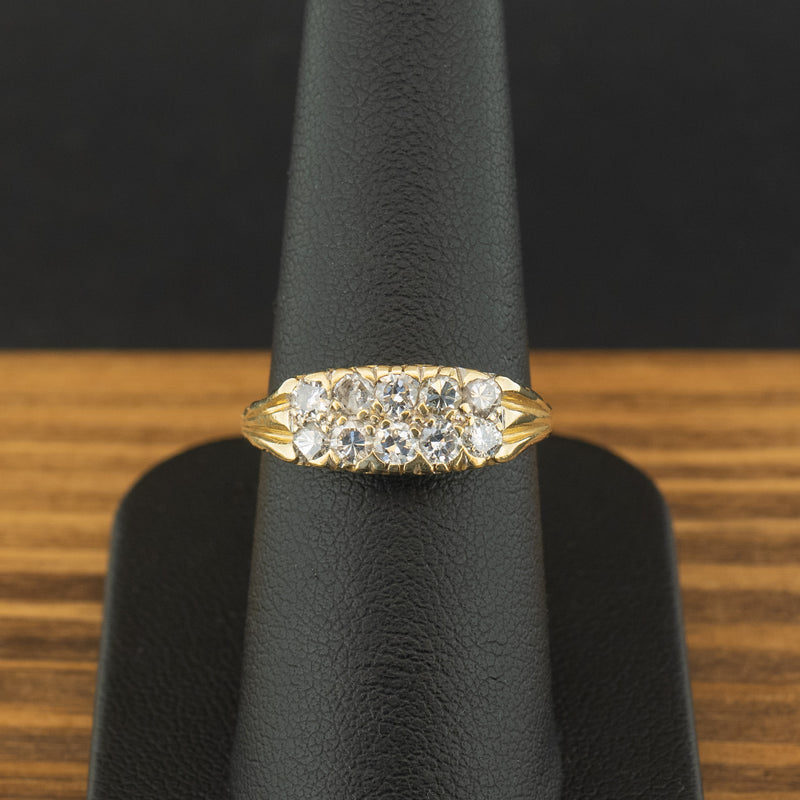 18ct Yellow Gold 0.4ct Diamond Ring 5.4g Size O