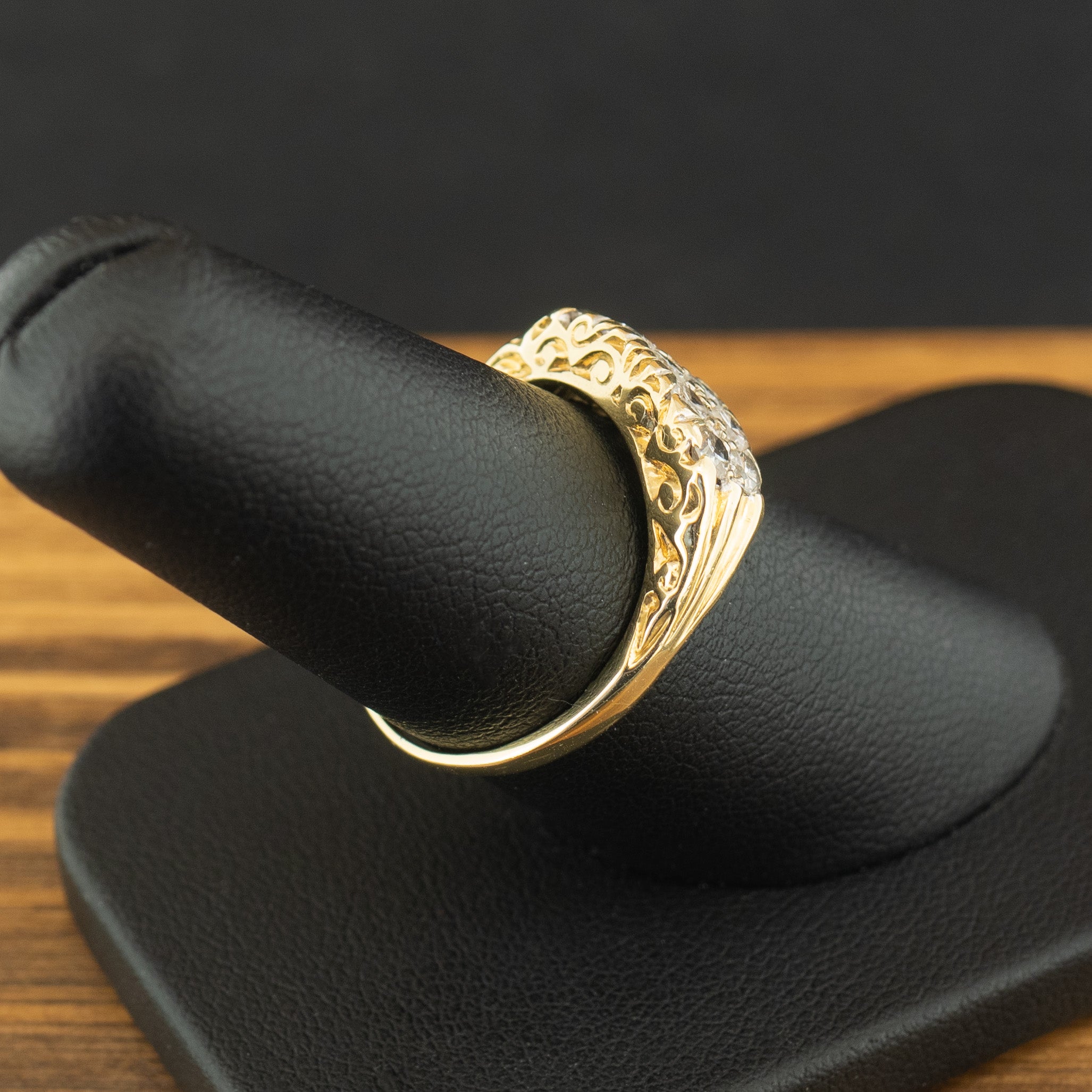 18ct Yellow Gold 0.4ct Diamond Ring 5.4g Size O