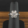 18ct White Gold 1.45ct Diamond Flower Cluster Ring 6.2g Size J