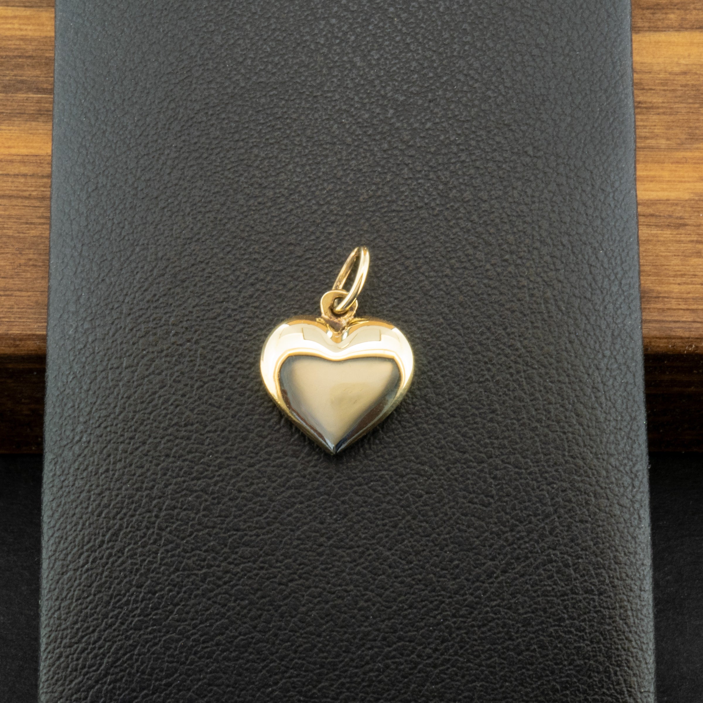 14ct Yellow Gold Puffy Heart Charm 0.8g