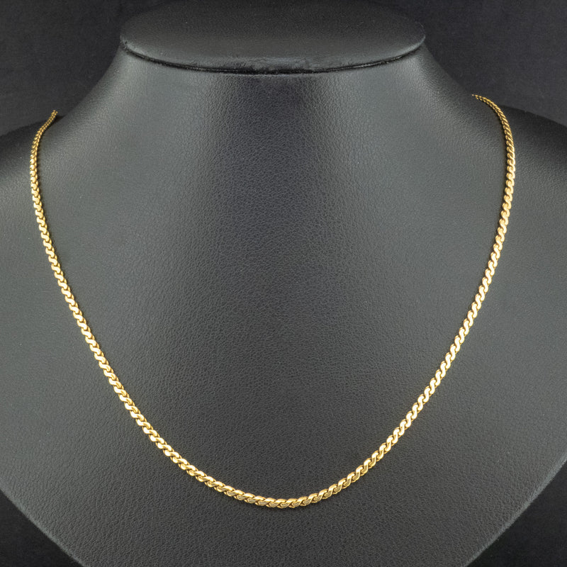 18ct Yellow Gold 24 Inch Flat Twist Chain 9.4g