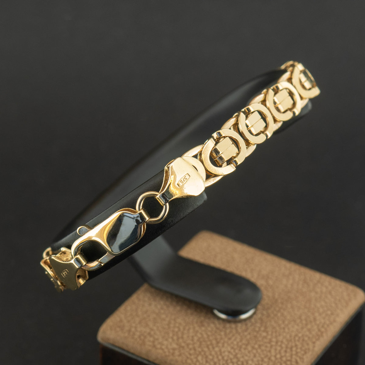 9ct Yellow Gold 7 Inch Byzantine Chain Bracelet 16.2g