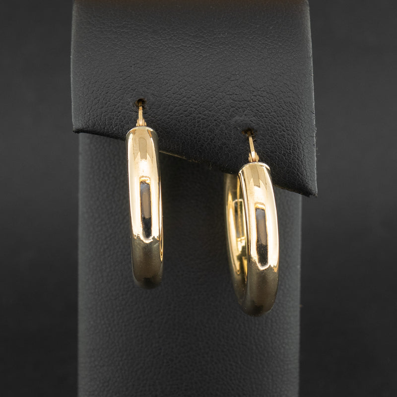 9ct Yellow Gold Hollow 30mm Hoop Earrings 3.2g
