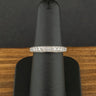 Platinum 0.39ct Diamond Half Eternity Band Ring Size L 1/2 3.9g