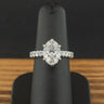 Platinum 3.9ct Oval Cut Lab Created Diamond Ring Size K 6.4g