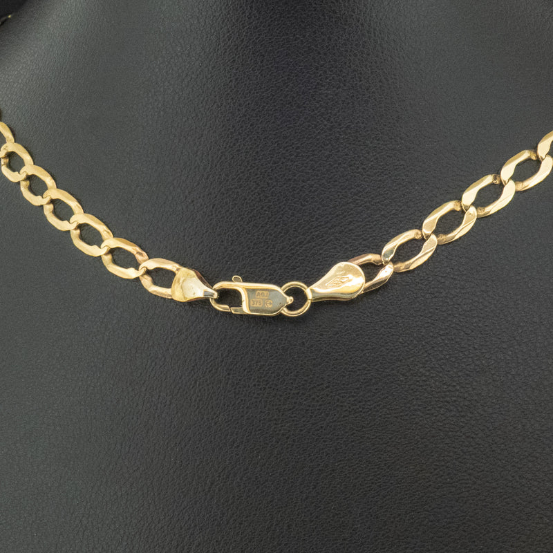 9ct Yellow Gold 22 Inch Curb Chain 10.9g