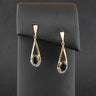 9ct Yellow Gold Sapphire and Diamond Drop Earrings 2g