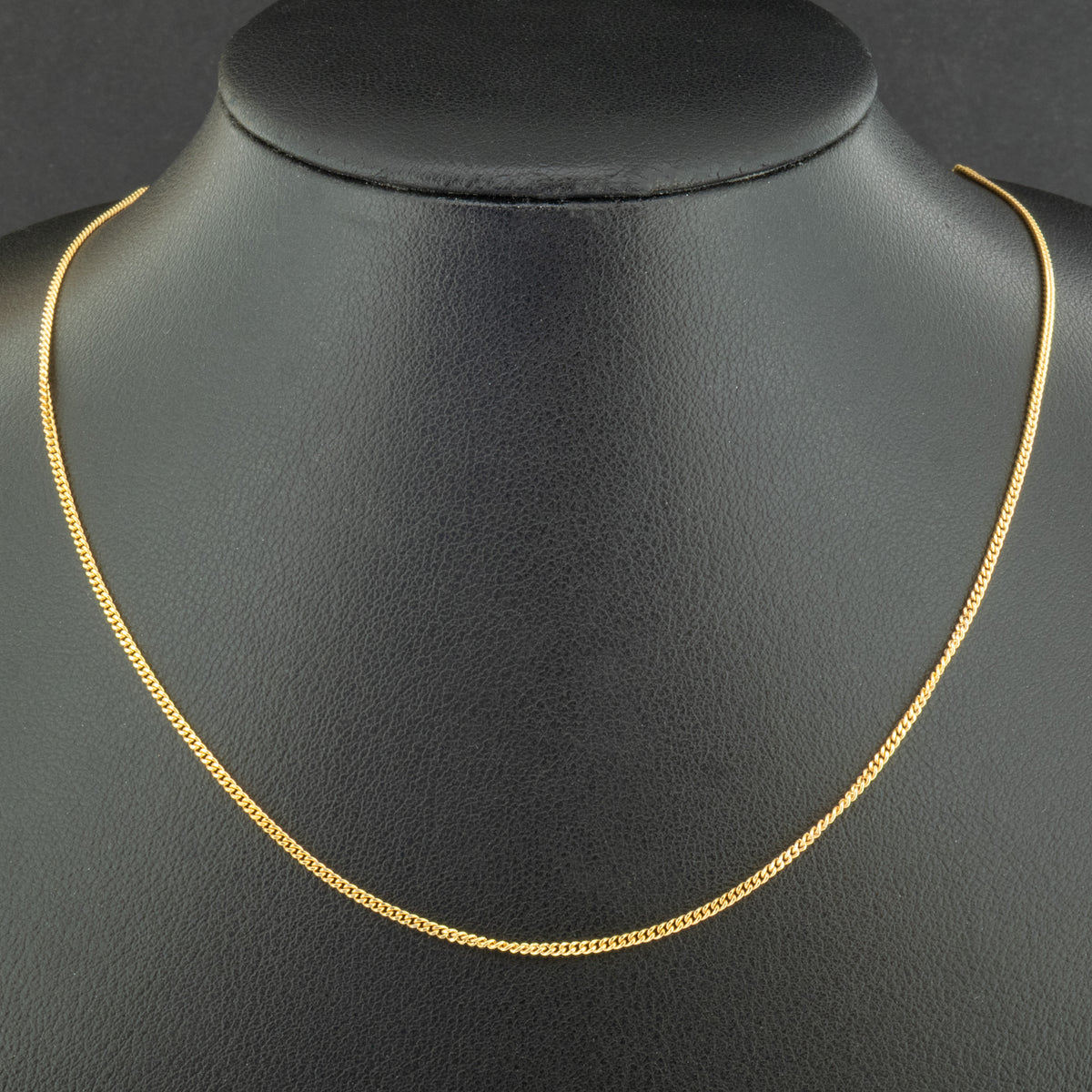 9ct Yellow Gold 18 Inch Fine Curb Chain 2.3g