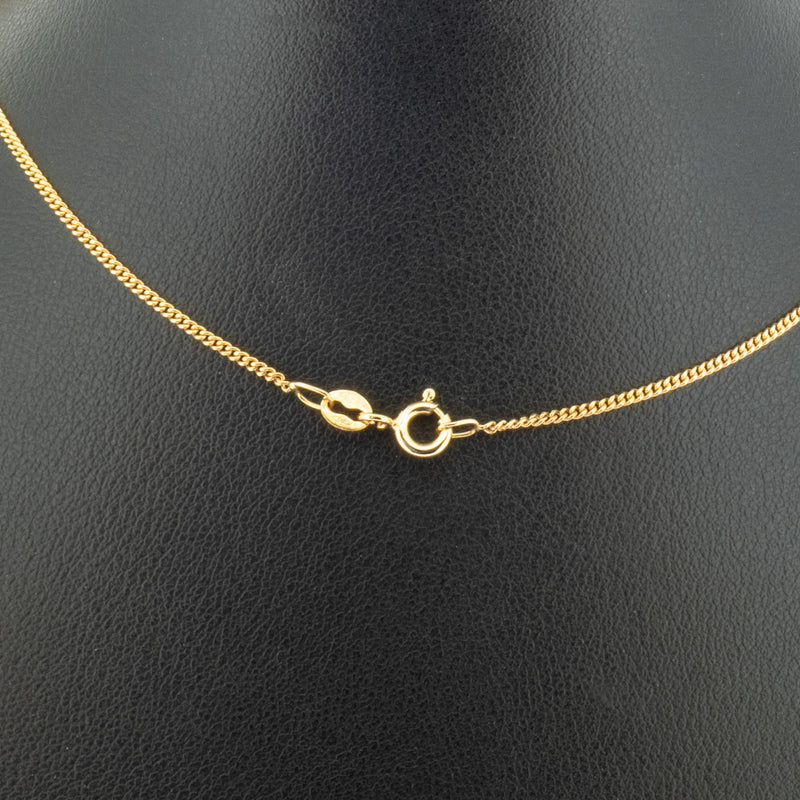 9ct Yellow Gold 18 Inch Fine Curb Chain 2.3g